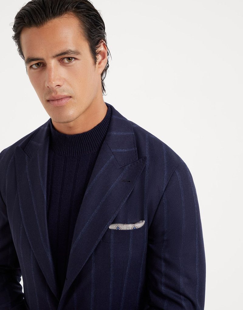 Brunello Cucinelli o1w1db10226 Suit Type Jacket in Dark Blue Size US M / EU 48-50 / 2 - 5 Thumbnail