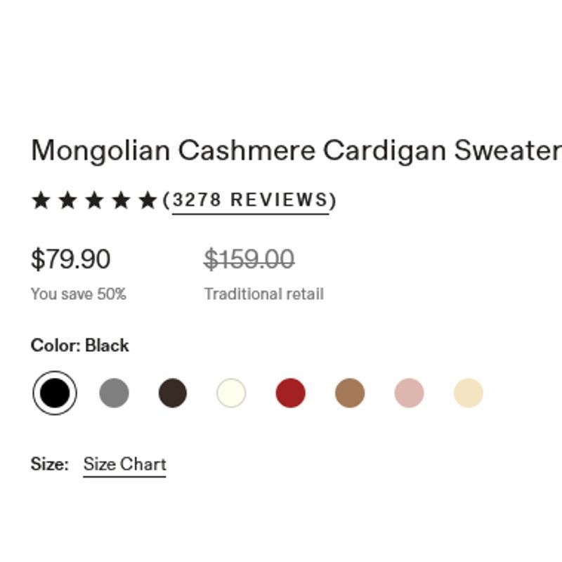 Quince Quince Mongolian Cashmere Cardigan Sweater XS NWT Size XS / US 0-2 / IT 36-38 - 7 Thumbnail