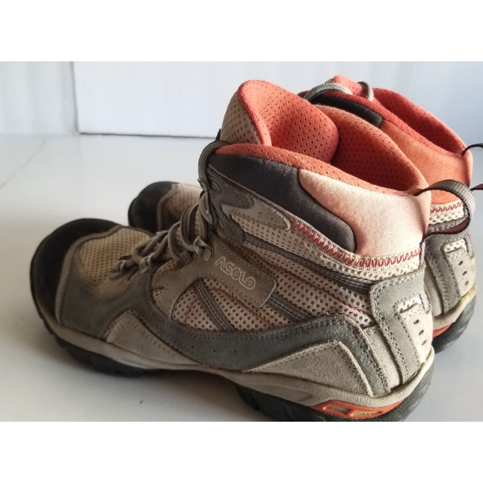 Vintage ASOLO Athena Womens Lace Up Hiking Boots Pink Gray US 9 Boots Women Hiking Waterproof Arch Support Grey Pink Size US 9 / IT 39 - 4 Thumbnail