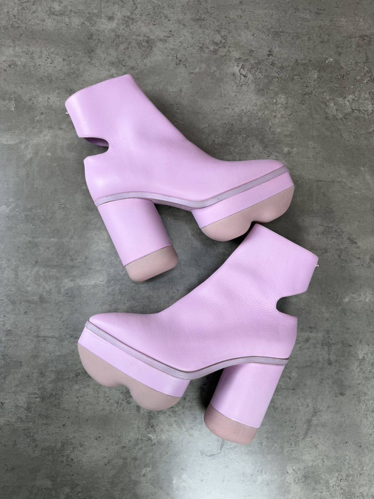 Japanese Brand at.kollektive x Kostas Murkudis Leather Platform Ankle Boots Size US 10 / IT 40 - 8 Thumbnail