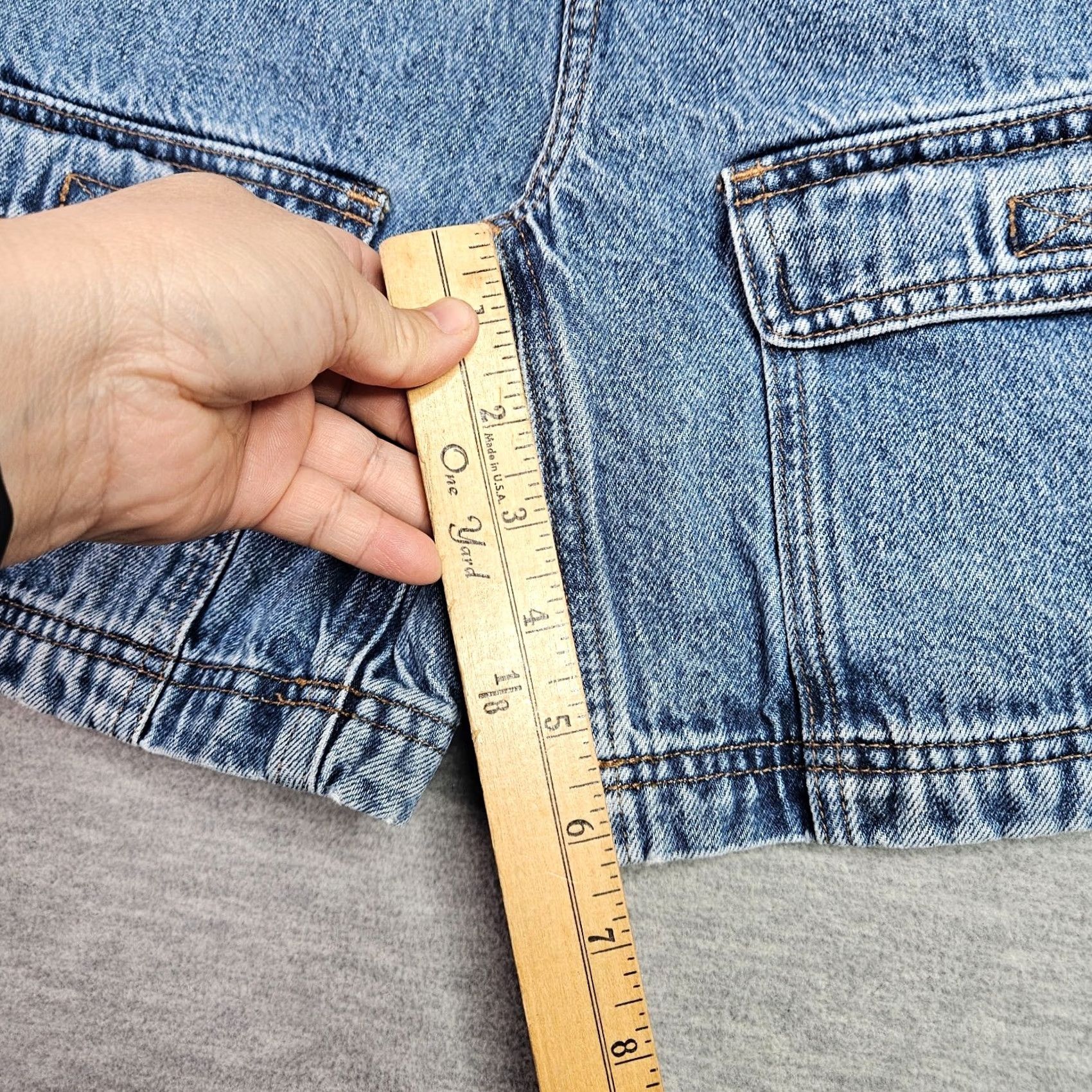Madewell Madewell Women Baggy Jean Shorts Denim Relaxed Fit Size 27 Blue Distressed? No—Solid 100% Cotton Mid Rise Button Front Casual Vintage No Size 27" / US 4 / IT 40 - 4 Thumbnail
