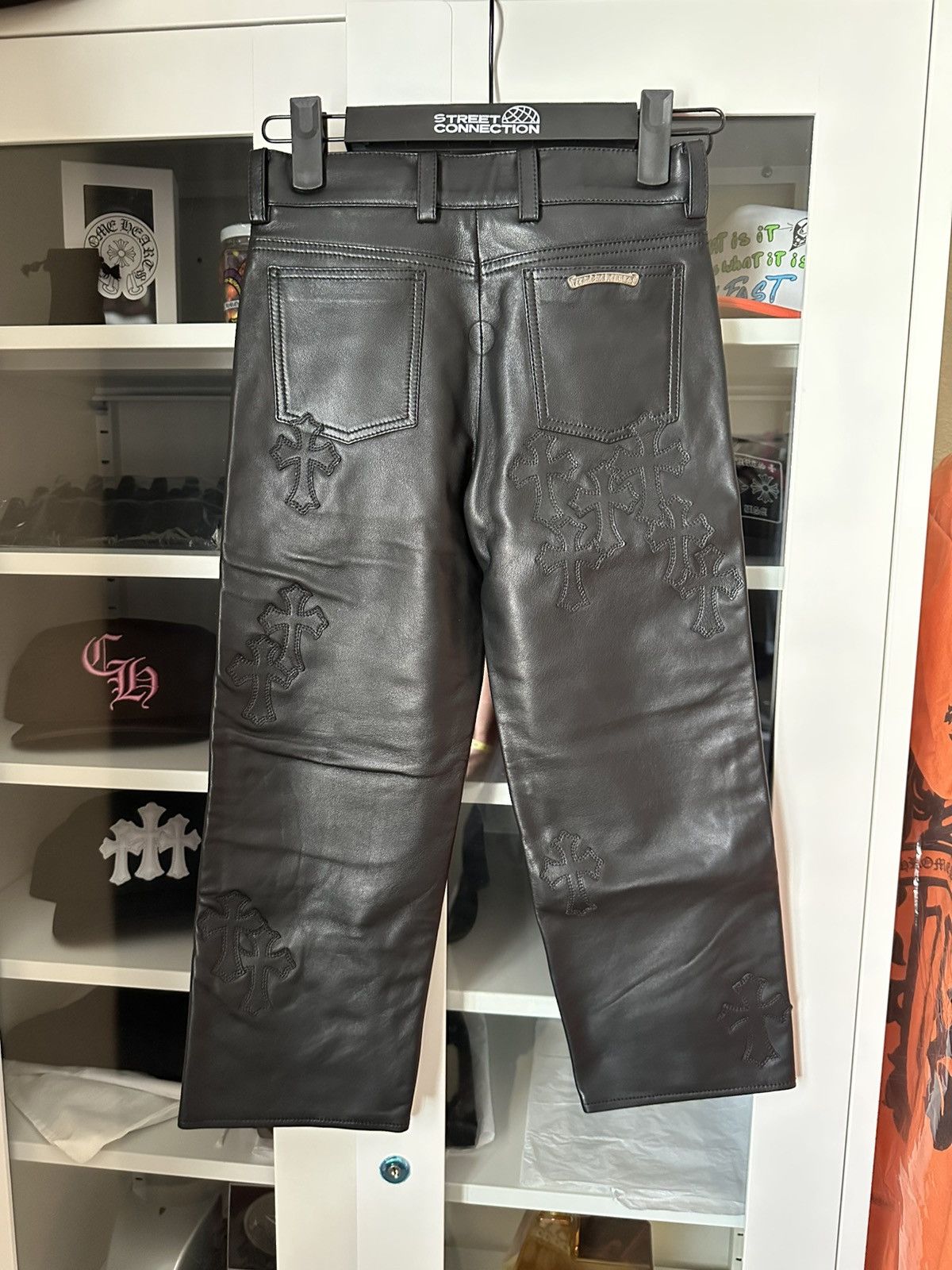 Chrome Hearts CHROME HEARTS KIDS YOUTH LEATHER FLEURKNEE CROSS PATCH PANT Size US 26 / EU 42 - 10 Thumbnail