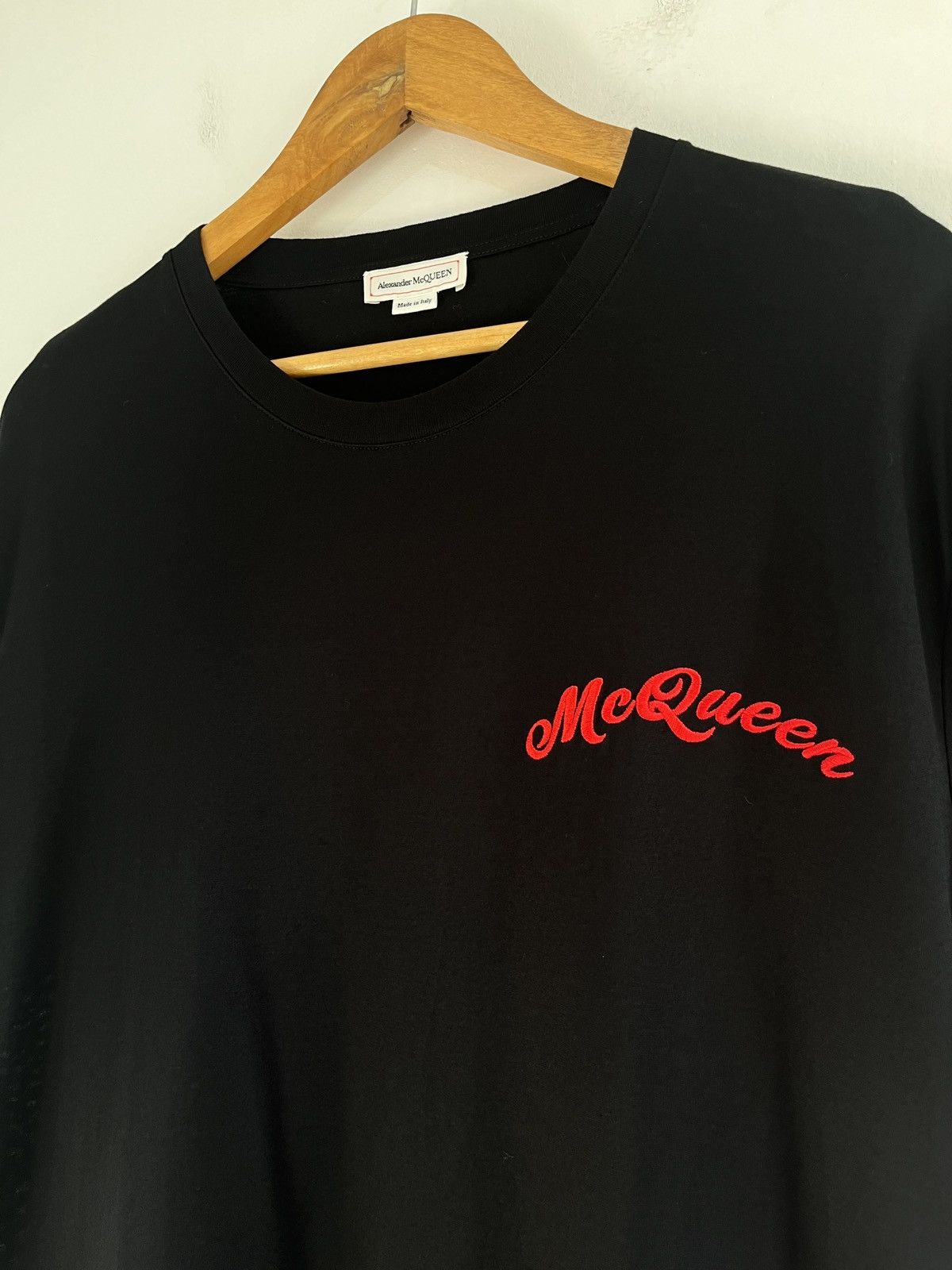 Alexander McQueen Black Mercerized Logo T-Shirt Size US XXL / EU 58 / 5 - 3 Thumbnail