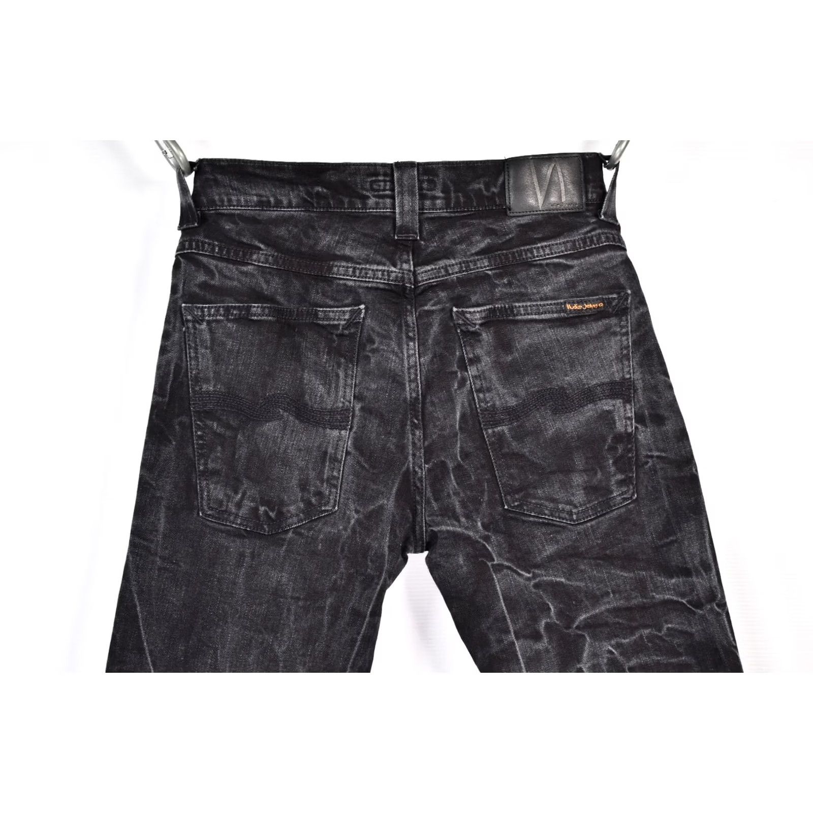 Nudie Jeans Nudie Jeans Grim Tim Black Ring Skinny Jeans W34/L32 Mens Regular Slim appx 34x32 Dark Denim 99%OrgCotton 1%Elastane Vintage No Size US 34 / EU 50 - 5 Thumbnail