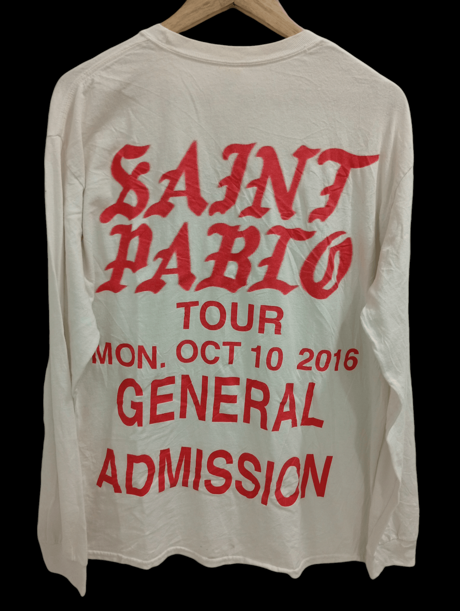 Kanye West × Rap Tees × Vintage 🔥🔥Kanye West Saint Pablo Tour LS T-Shirt Size US L / EU 52-54 / 3 - 16 Thumbnail