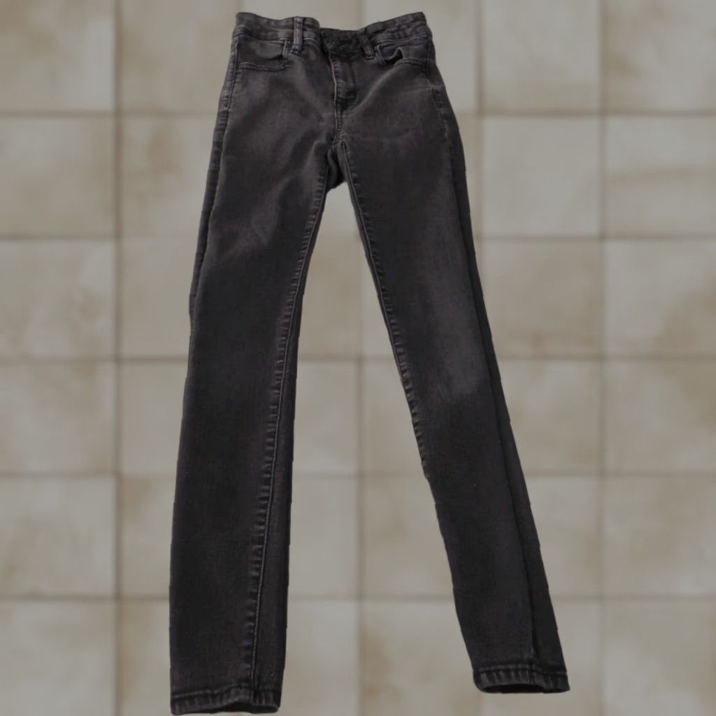 American Eagle Outfitters American Eagle Outfitters Jeans Womens Size 0 Black High Rise Jegging Denim Stretch Size 40" / US 18 - 1 Thumbnail
