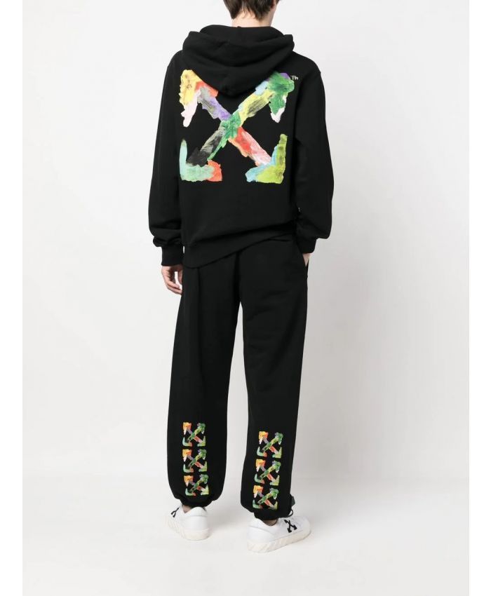 Off-White o1w1db10824 Brush Arr Slim Hoodie in Black Size US S / EU 44-46 / 1 - 4 Thumbnail