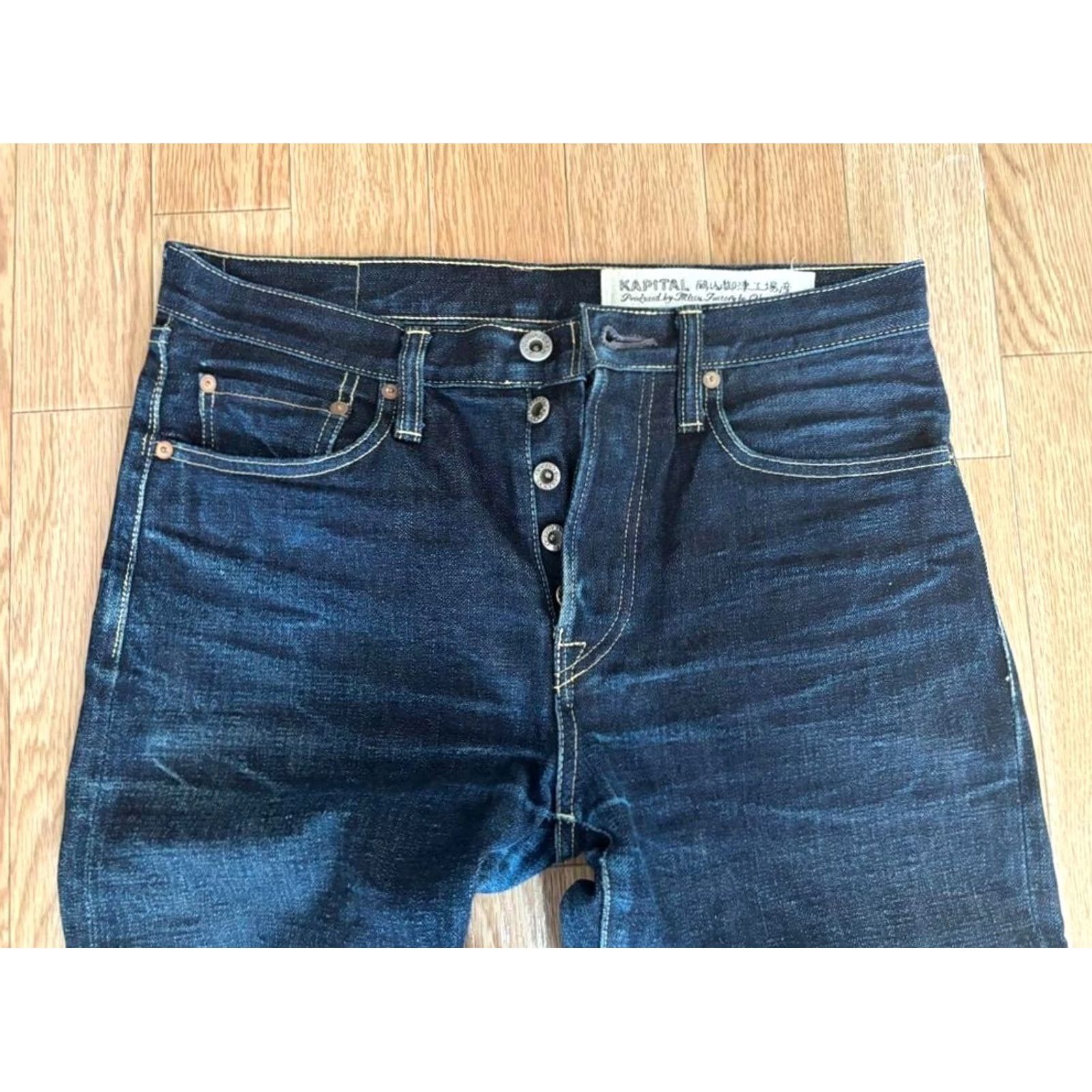 Kapital KAPITAL men's straight-leg denim pants size 29 indigo Solid USED Size US 29 - 2 Thumbnail