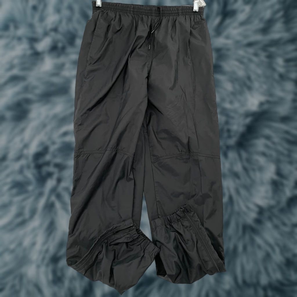 Nike VINTAGE Nike Pants Athletic Mens M Black Drawstring Pockets Swoosh 80s 90s Logo Mens Clothing Size US 31 - 1 Thumbnail