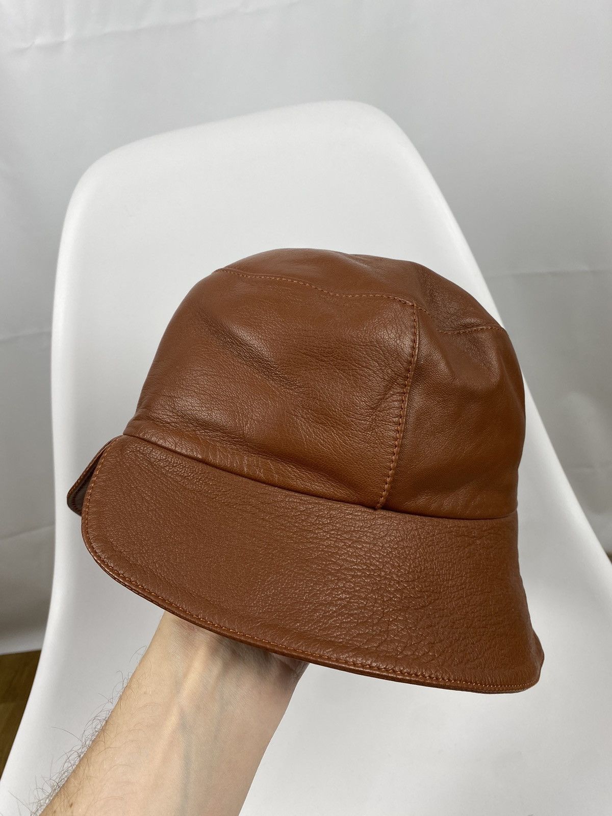 Designer × Leather Genuine Leather Bucket Hat One size Size ONE SIZE - 6 Thumbnail