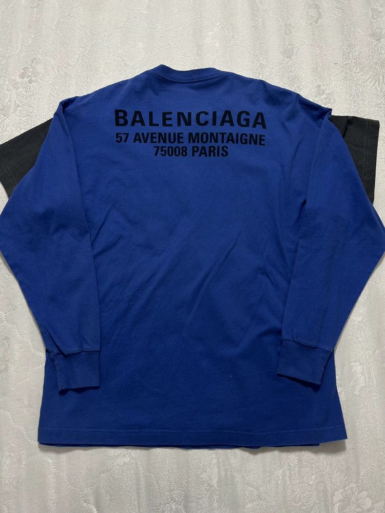 Balenciaga Balenciaga Splicing fake two-piece long-sleeved T-shirts Size US XS / EU 42 / 0 - 5 Thumbnail