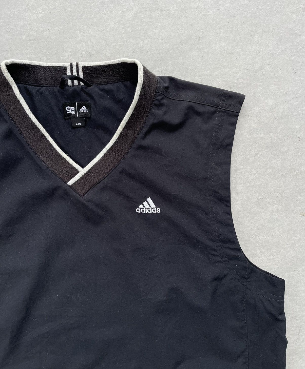 Adidas 🔥Vintage 90's Adidas Men's V-neck Vest Size US L / EU 52-54 / 3 - 3 Thumbnail
