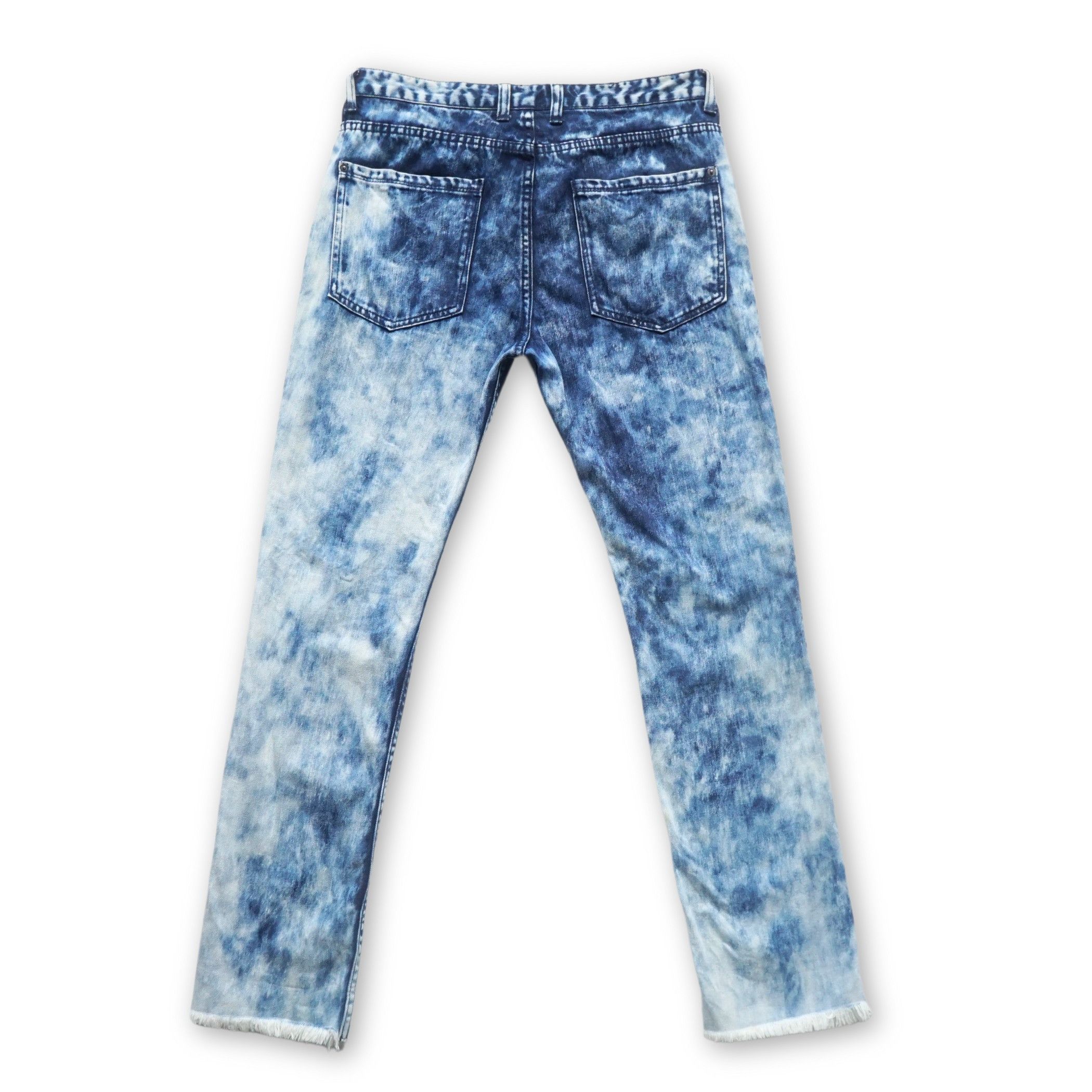 Japanese Brand RINGS Acid Wash Distressed Ripped Jeans Size US 32 / EU 48 - 2 Thumbnail