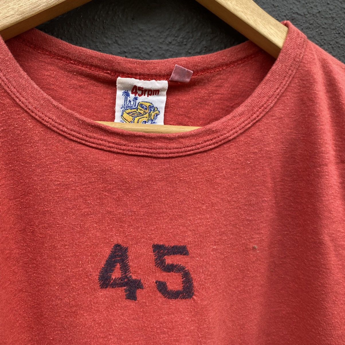 45rpm Thrashed Faded Vintage 45 RPM Japanese Brand ERD GRUNGE TEE Size US M / EU 48-50 / 2 - 3 Thumbnail