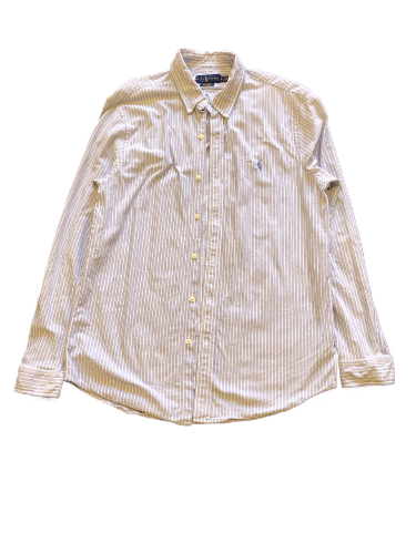 Ralph Lauren Ralph Lauren Knit Oxford Striped Button Up Shirt Size XL Size US XL / EU 56 / 4 - 1 Thumbnail