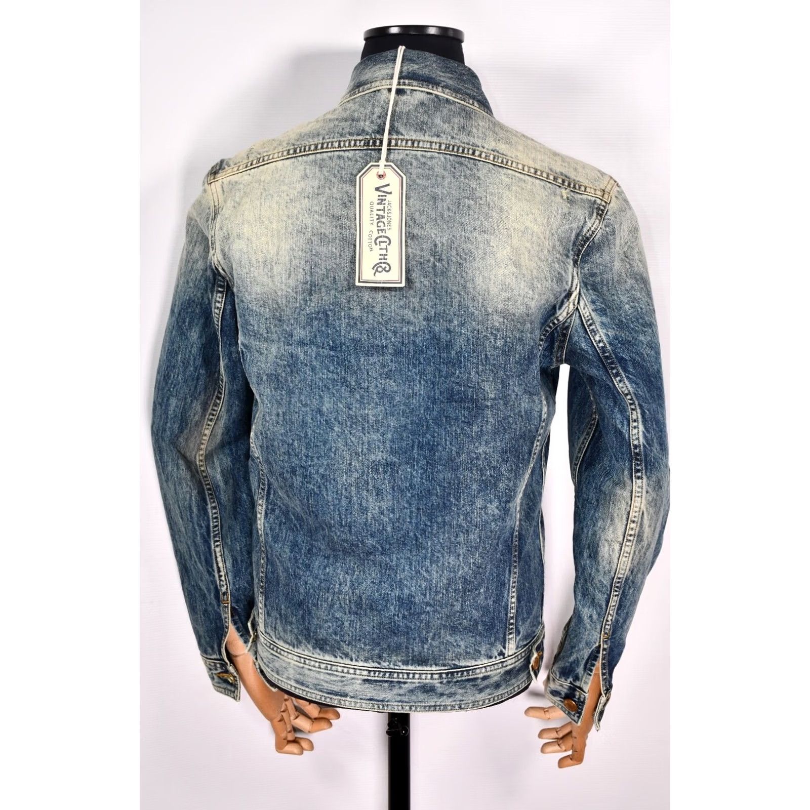 Jack & Jones JACK & JONES Jacket Denim blue L Mens Classic 100% Cotton Casual VINTAGE? Size US 33 - 3 Thumbnail
