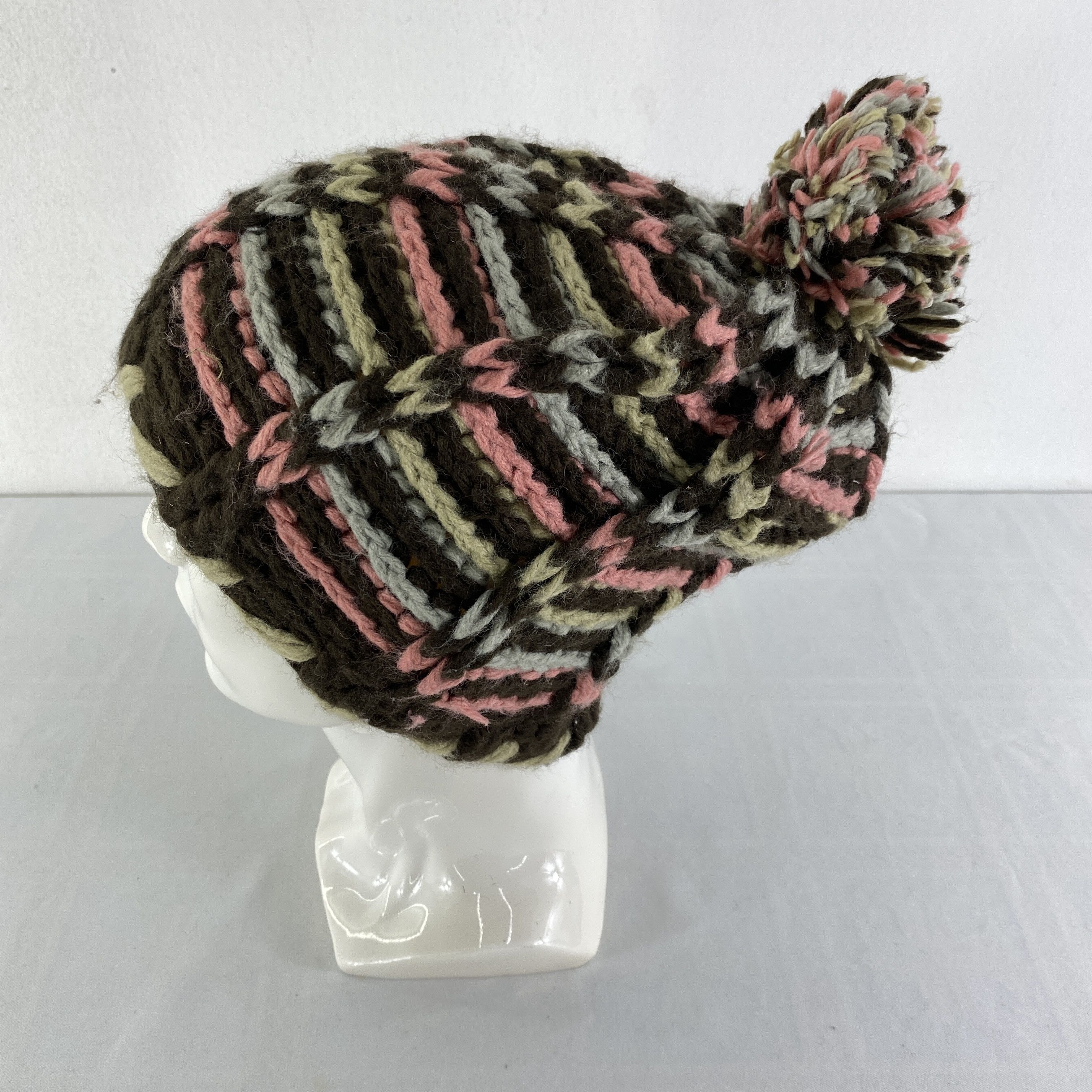 Japanese Brand Stripes Design Snow Cap Hat Beanie -BN547 Size ONE SIZE - 1 Thumbnail