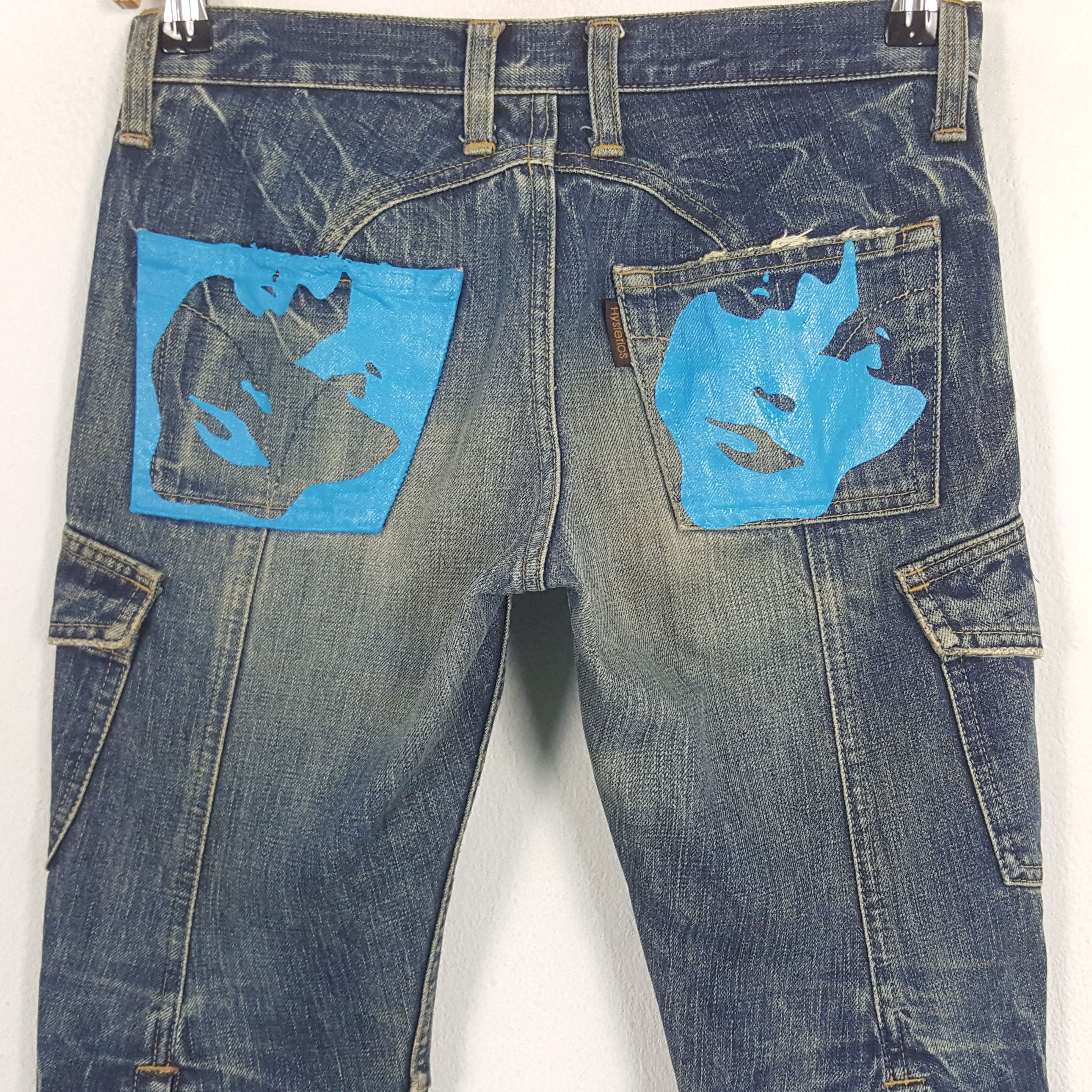 Hysteric Glamour × Japanese Brand × Vintage Vintage Hysteric Glamour Japan 3 Quaters Cargo Denim Jeans Size US 27 - 2 Thumbnail