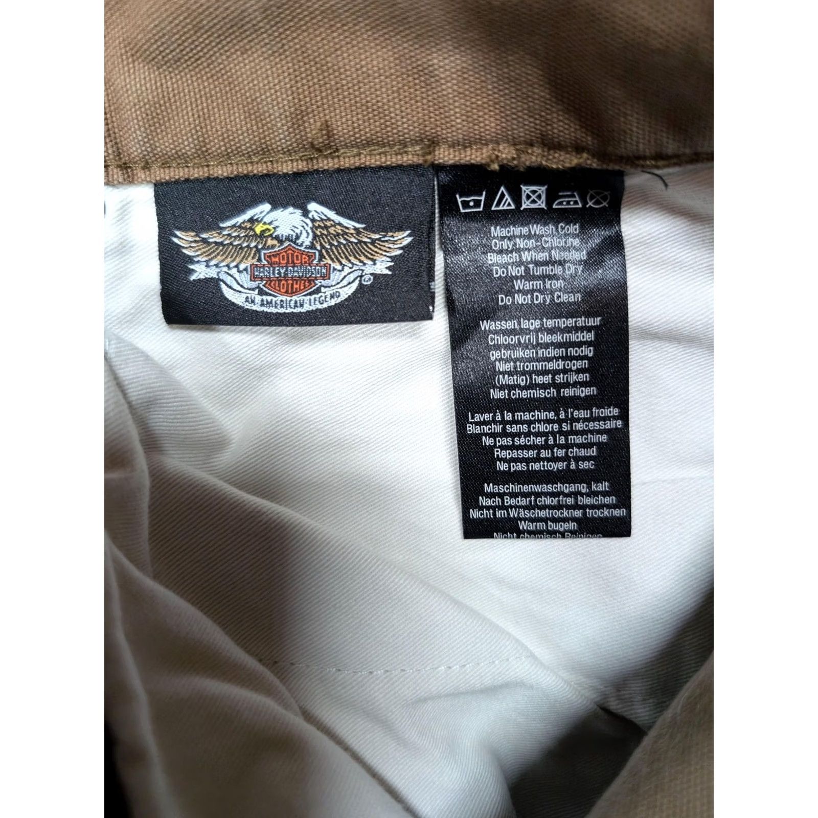Harley Davidson Harley-Davidson Pants Mens 38x32 Carpenter Relaxed Fit Workwear Brown Size US 38 / EU 54 - 7 Thumbnail