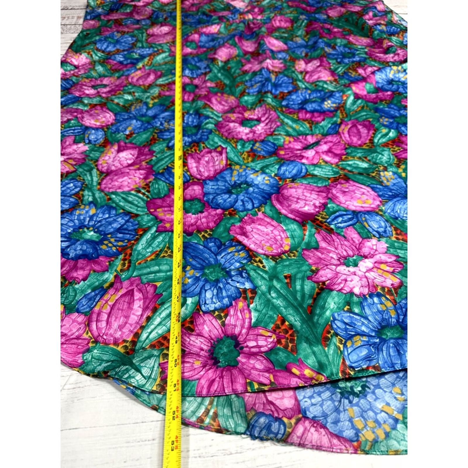 Vintage VINTAGE California Dynasty Womens Mumu Caftan Nightgown One Size Pink Blue Floral Size ONE SIZE - 2 Thumbnail