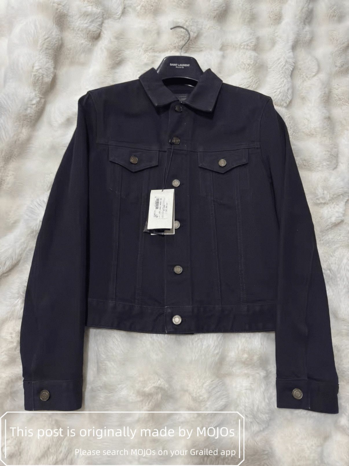 Saint Laurent Paris Saint Laurent Paris Black Denim Jacket mojos12472611 Size US M / EU 48-50 / 2 - 1 Thumbnail