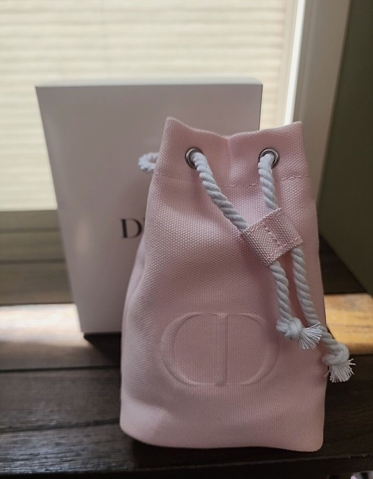 Dior Limited Edition Dior Pink Drawstring Canvas Pouch | Grailed