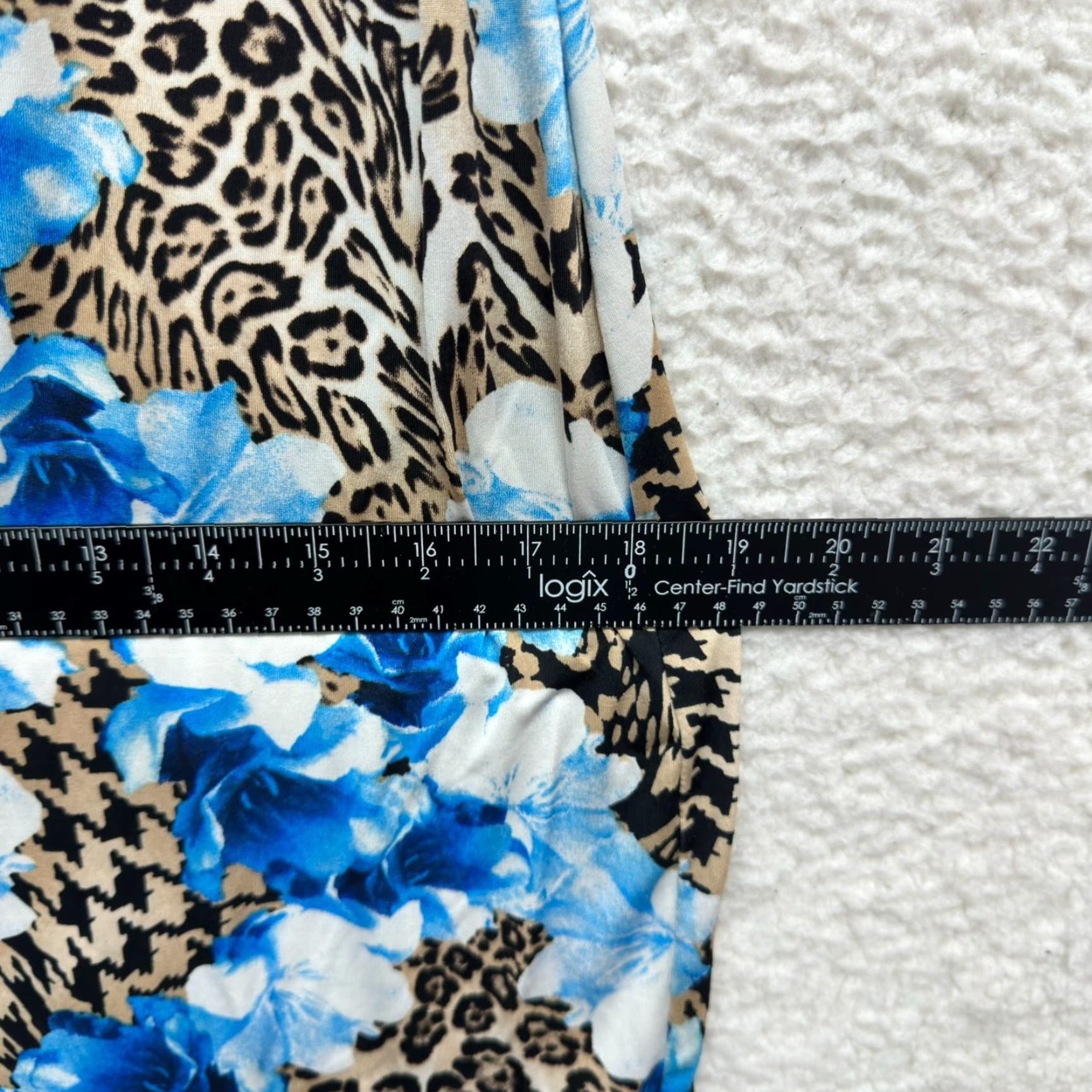 Vintage VINTAGE Y2K Slip Dress Blue Medium Rose Cheetah Leopard Slinky Stretch Peter Alexander Womens Size M / US 6-8 / IT 42-44 - 7 Thumbnail