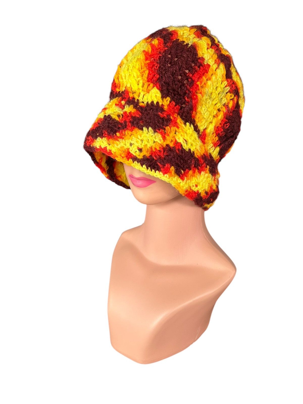 Kapital Crochet Knitteh handmade distressed beanie hats Size ONE SIZE - 4 Thumbnail