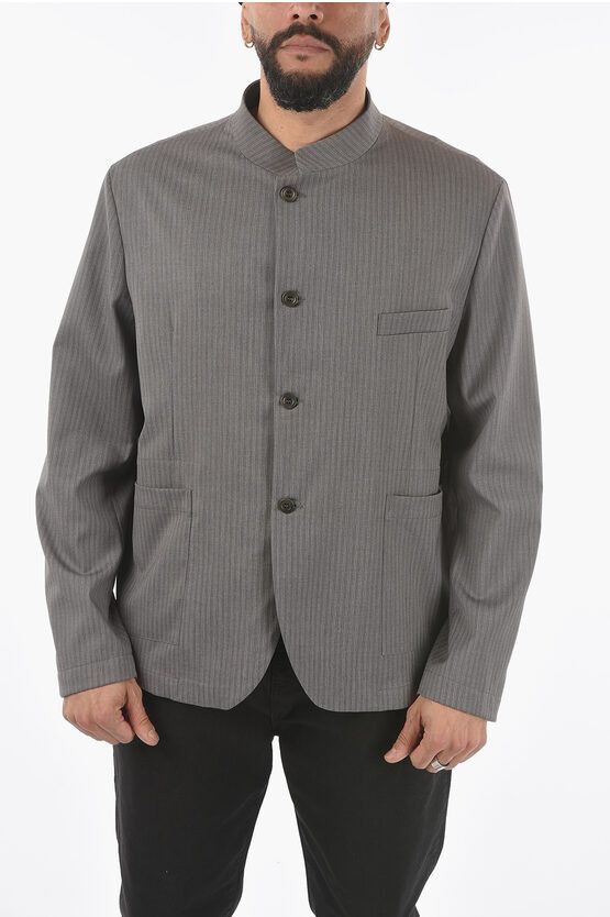 Ixos Pinstriped 4-Buttons BENI Blazer with Patch Pockets | Grailed