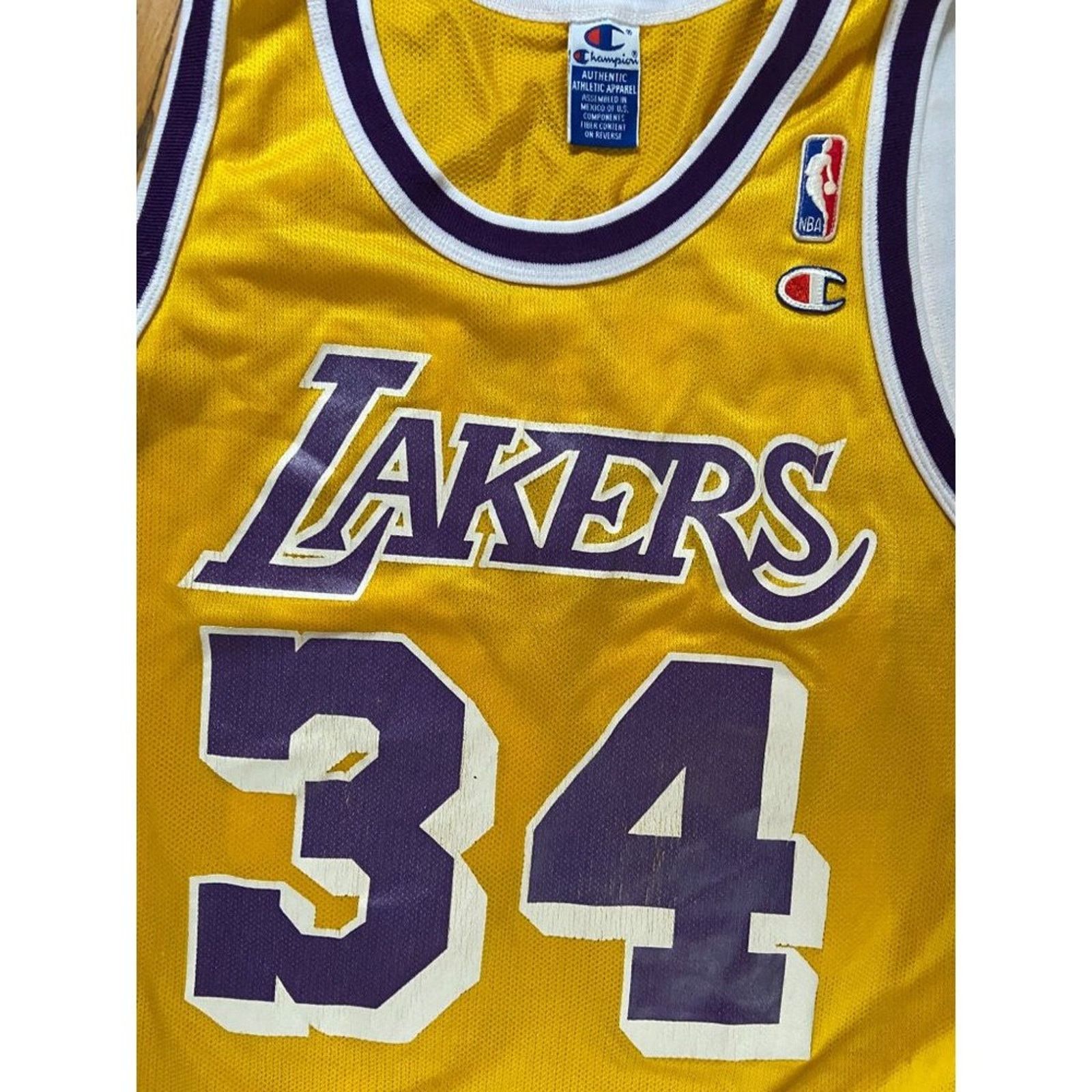 Champion Champion Shaquille O'Neal Lakers Jersey Men's Size 44 Size US L / EU 52-54 / 3 - 1 Thumbnail