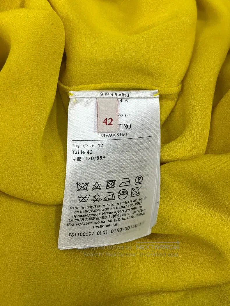 Valentino Valentino Yellow dress Size L / US 10 / IT 46 - 9 Thumbnail