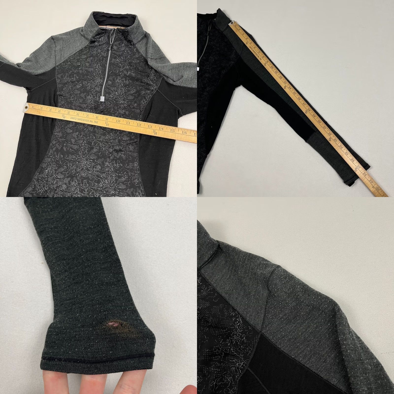 Smartwool SmartWool PhD Merino Wool Pullover Womens M Gray Hiking Base Layer Sweater 1/4 Size M / US 6-8 / IT 42-44 - 8 Thumbnail