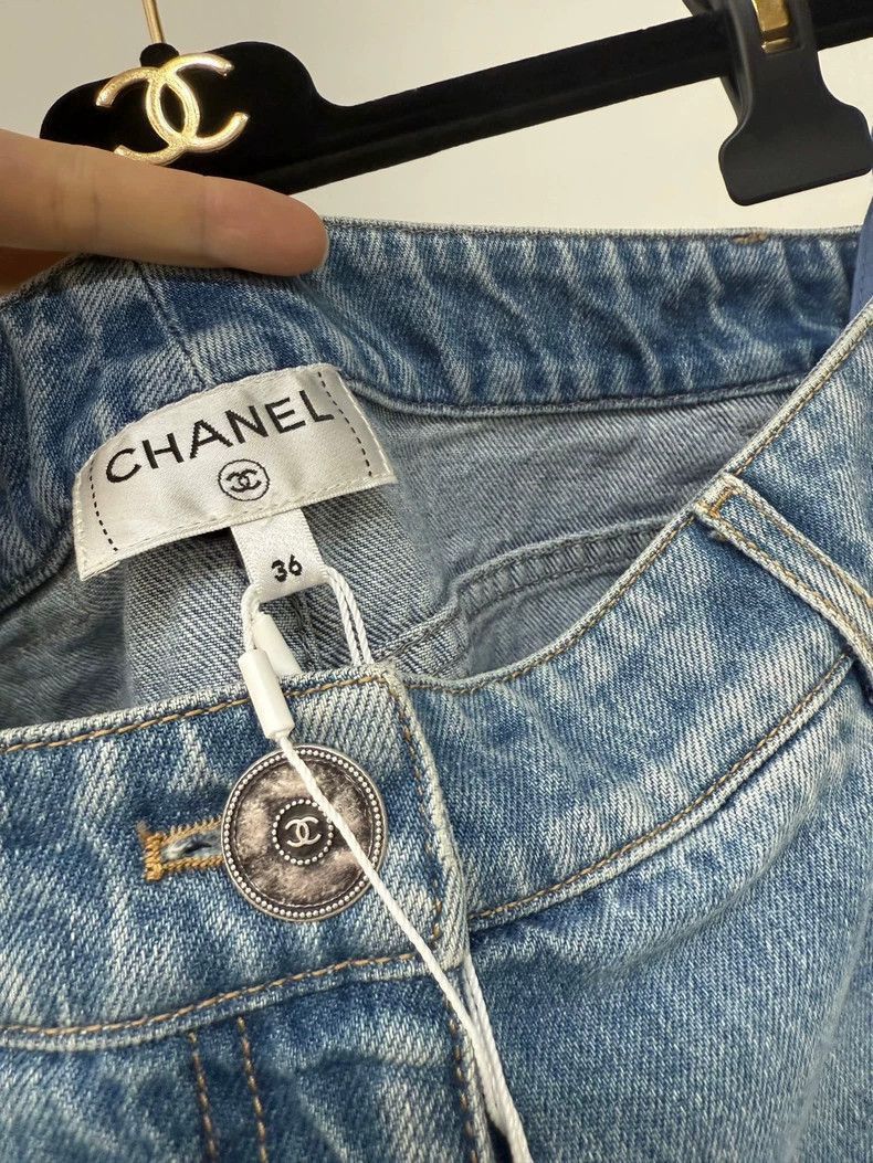 Chanel Chanel Flared Denim Pants 23B Collection -2505 Size 35" - 5 Thumbnail