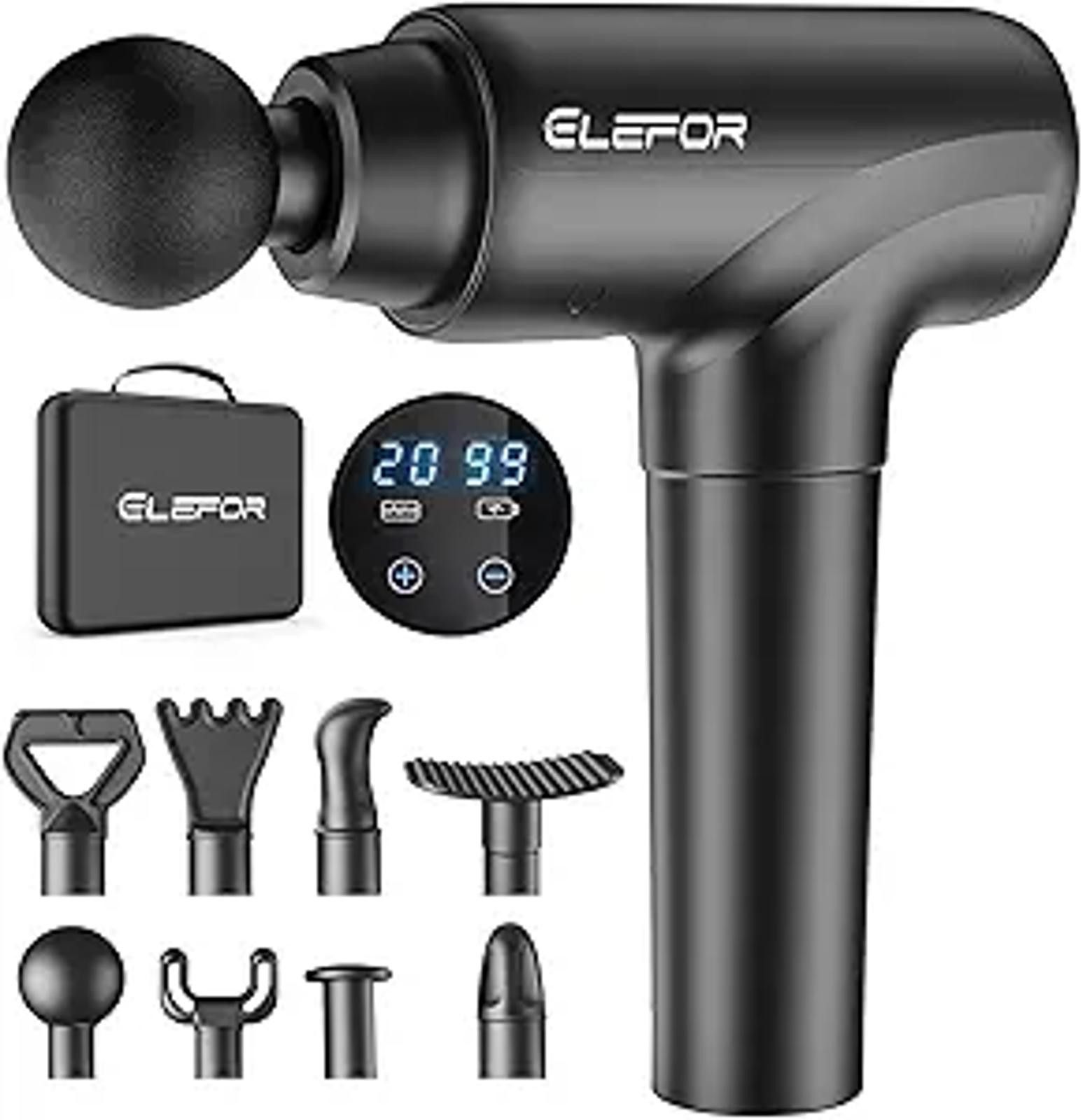 Other ELEFOR Massage Gun Handheld Multispeed Percussion Black 6 At Size ONE SIZE - 1 Thumbnail