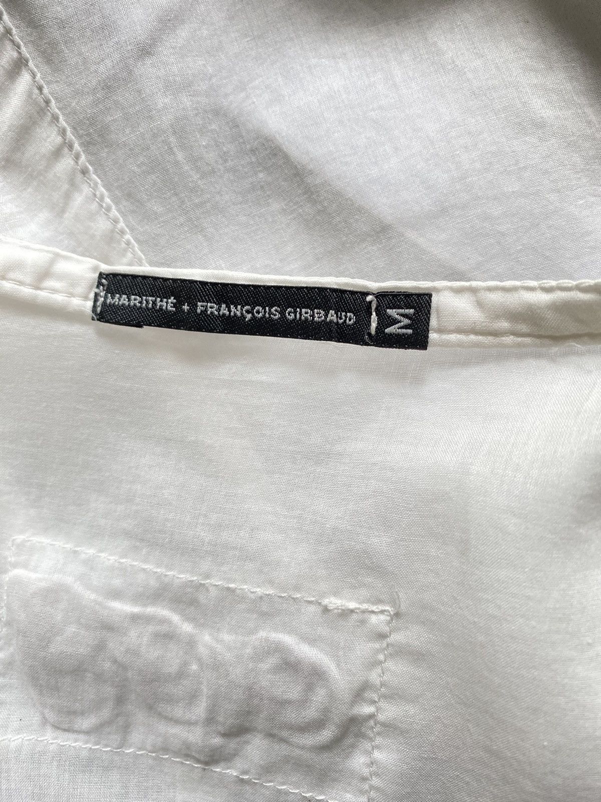 Marithe + Francois Girbaud MARITHE + FRANÇOIS GIRBAUD White shirt with blue embroidery Size M / US 6-8 / IT 42-44 - 13 Thumbnail
