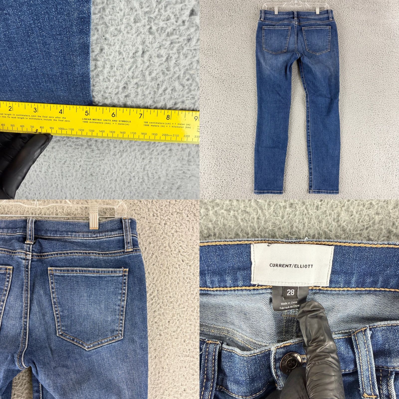 Vintage Current Elliott Jeans Skinny 28 Women Medium Wash Denim 5-Pocket Stretch Sleeves? Size 28" / US 6 / IT 42 - 8 Thumbnail