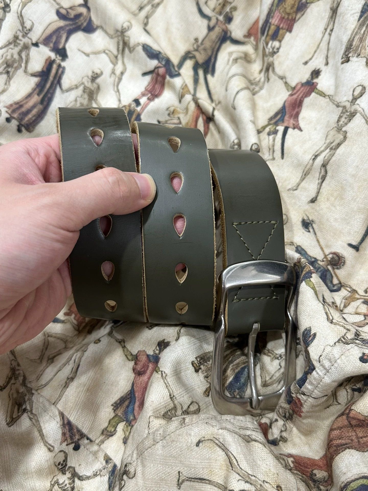 Yohji Yamamoto Yohji Yamamoto Y's Teardrop Cowhide Belt 105cm Size ONE SIZE - 2 Thumbnail