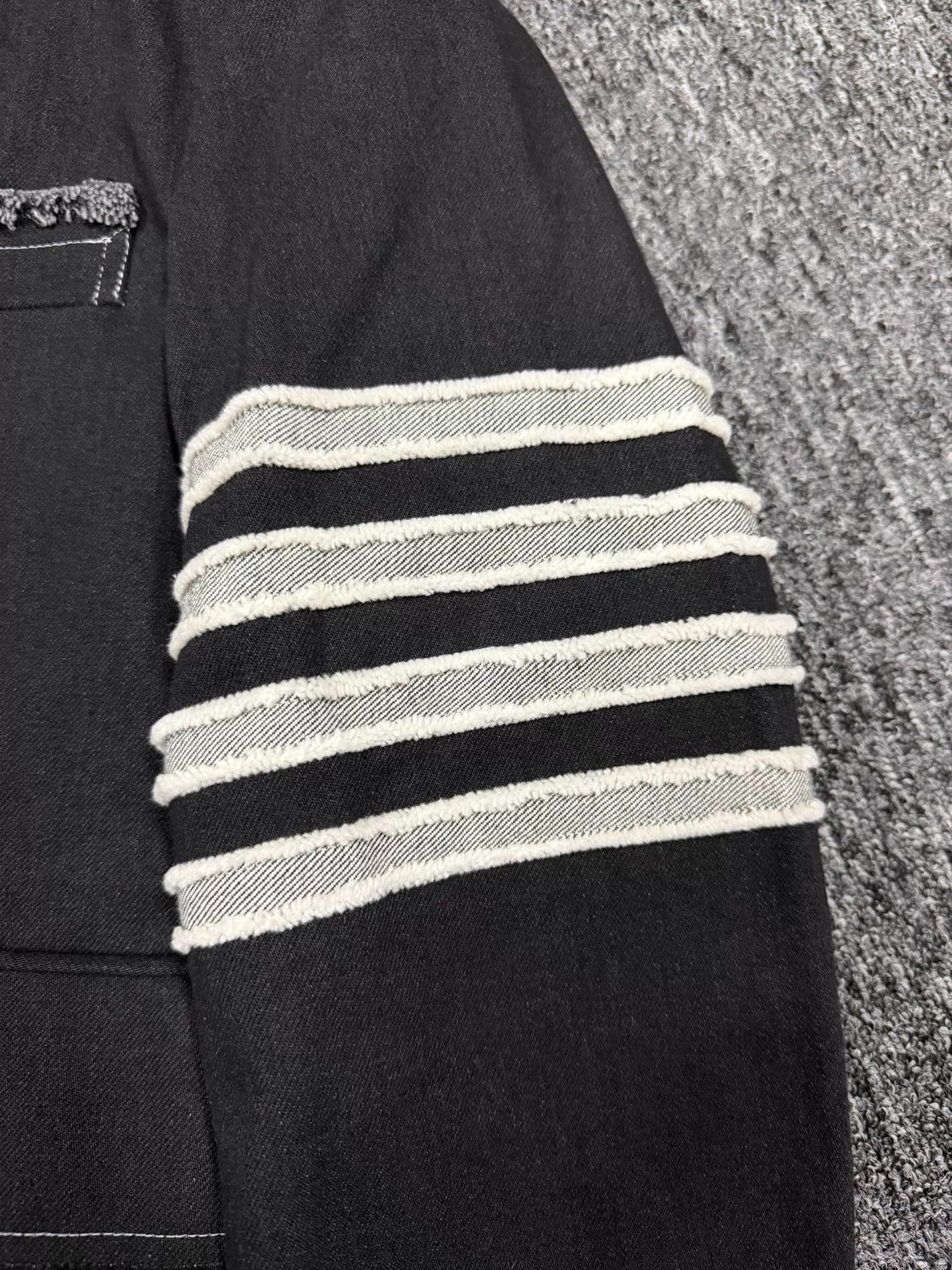 Thom Browne Thom Browne Men's 4-Bar Denim Jacket Black Rare Size US S / EU 44-46 / 1 - 4 Thumbnail