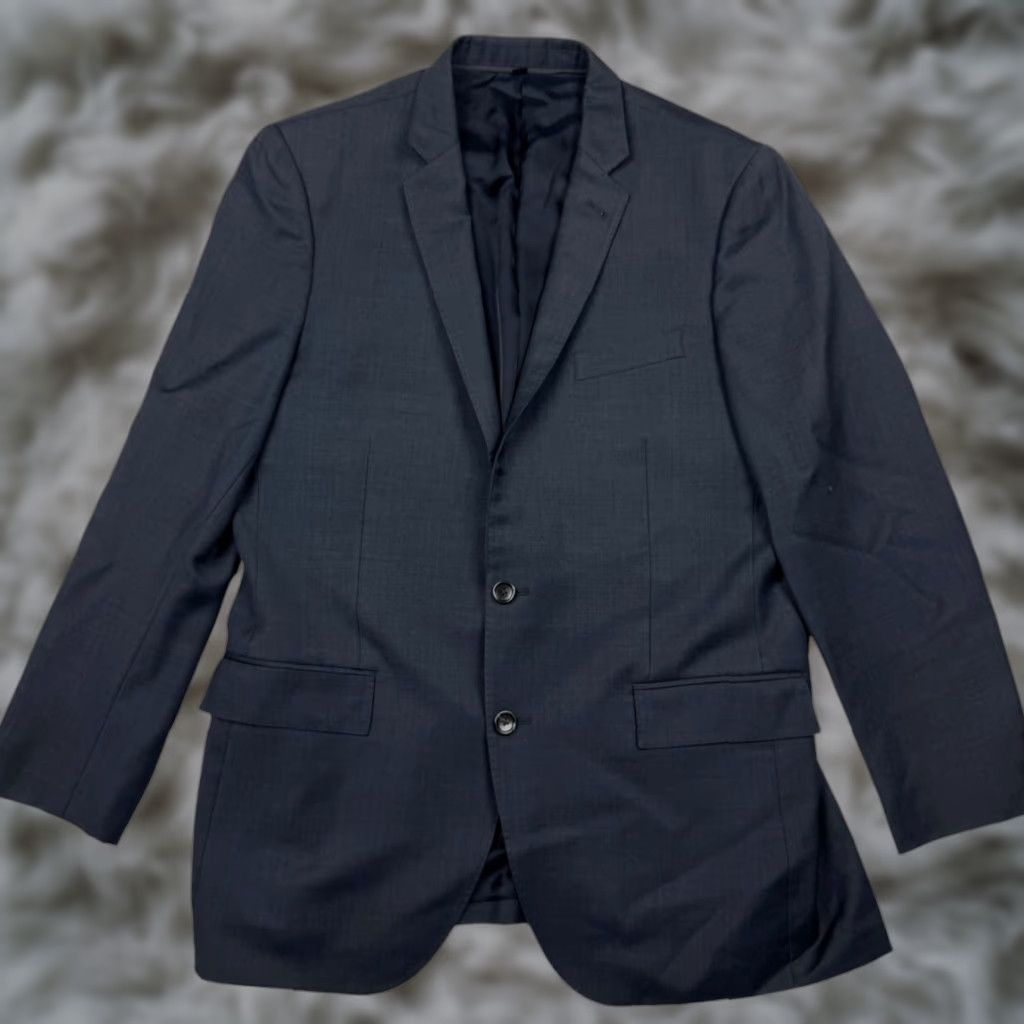 J.Crew VINTAGE J. Crew Blazer Mens 42L Wool 2-Button Notch Lapel Gray Jacket Front Button Style Two Button Regular Mens Size 42R - 1 Thumbnail