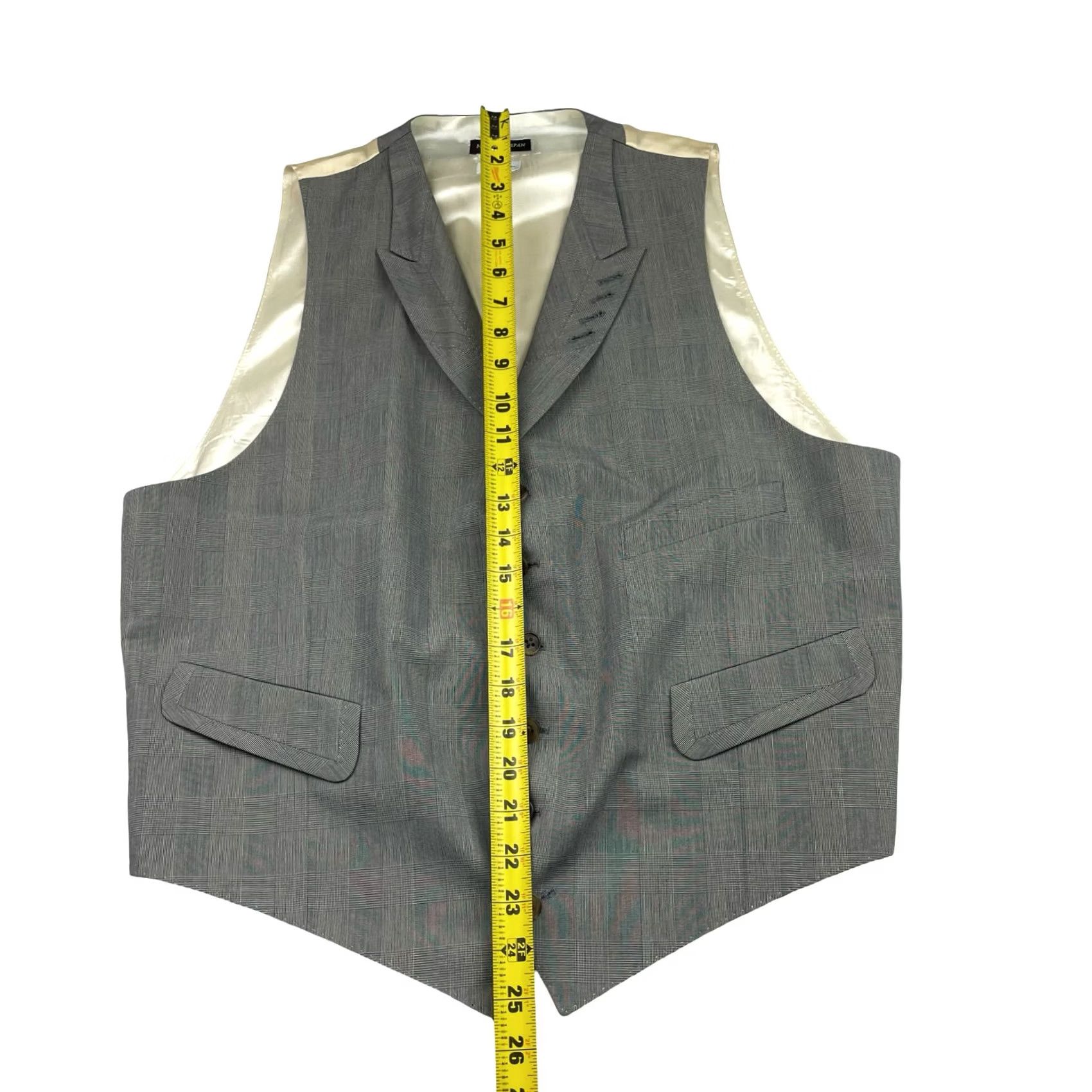 Paul Smith Paul Smith Men's Waistcoat Vest Formal Wool Plaid Gray/Beige 6-Button Notch Lapel Japan Medium Mens Vest Modern Suit Size US M / EU 48-50 / 2 - 5 Thumbnail