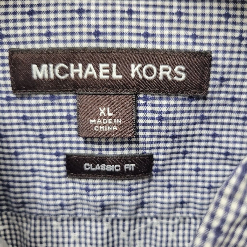 Michael Kors Michael Kors Men's Classic Fit Short-Sleeves Button Down Shi Size US XL / EU 56 / 4 - 7 Thumbnail