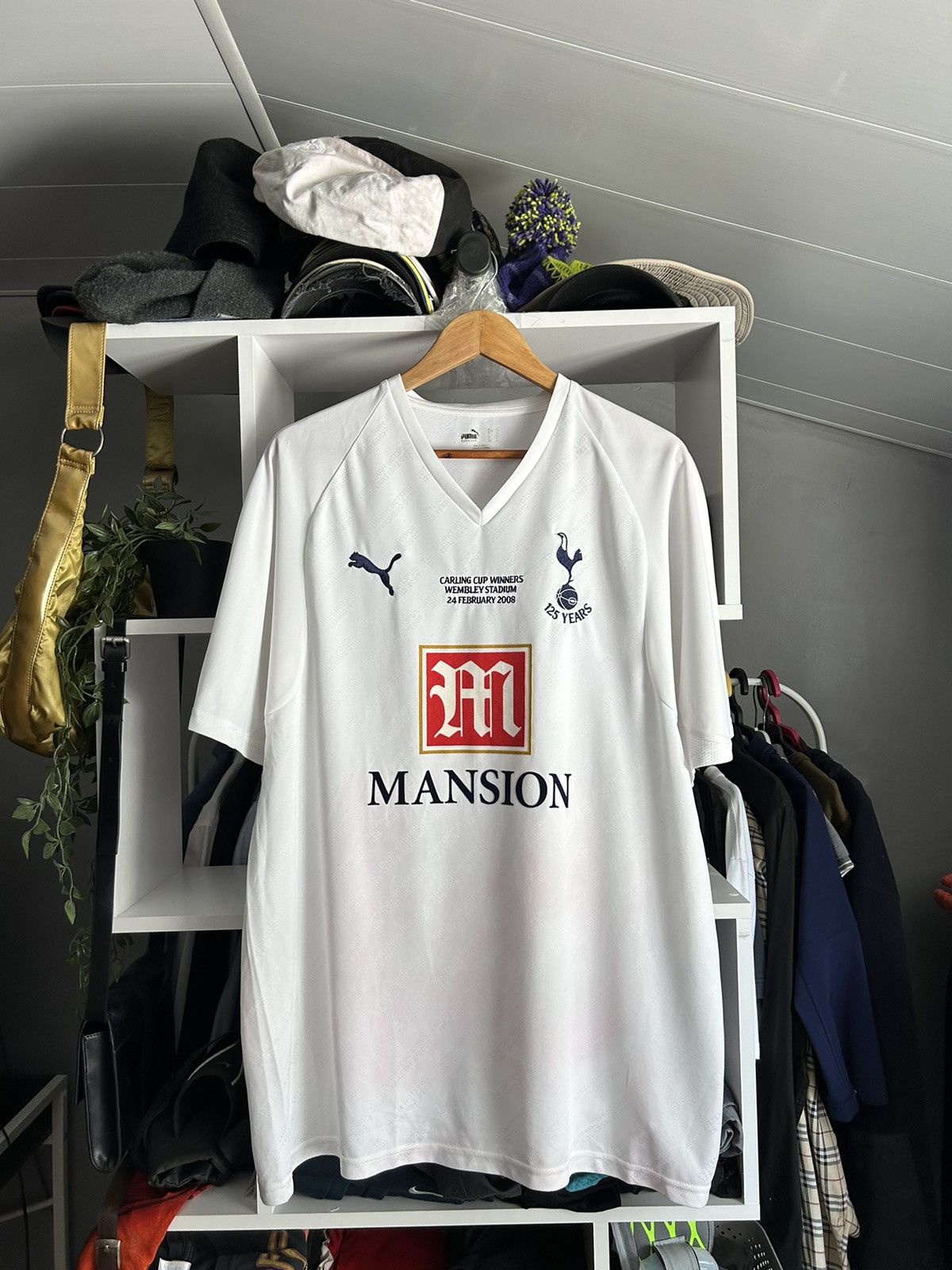 Puma × Vintage Tottenham hotspur home 2008 carling cup winner soccer jersey Size US XL / EU 56 / 4 - 1 Thumbnail