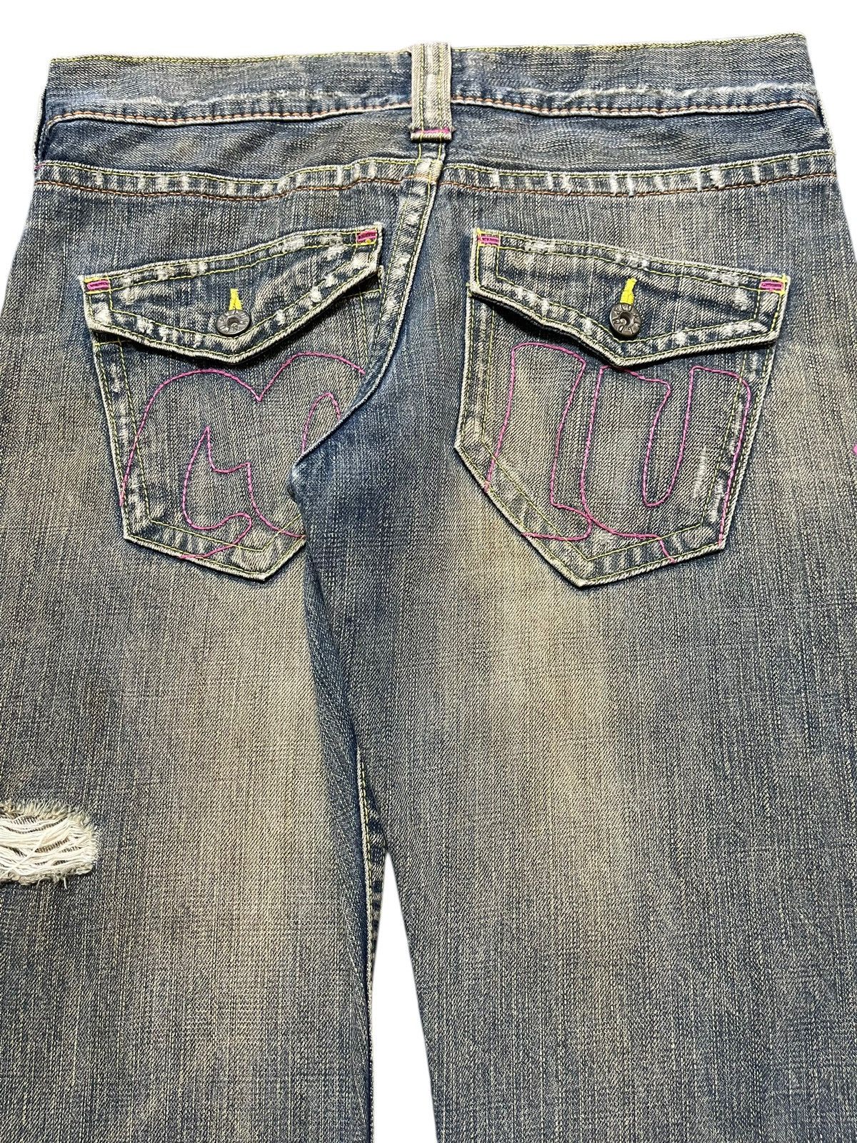 Hysteric Glamour Vintage Japanese Brand Mud Style Wash Distress Loose Jeans Size US 30 / EU 46 - 6 Thumbnail