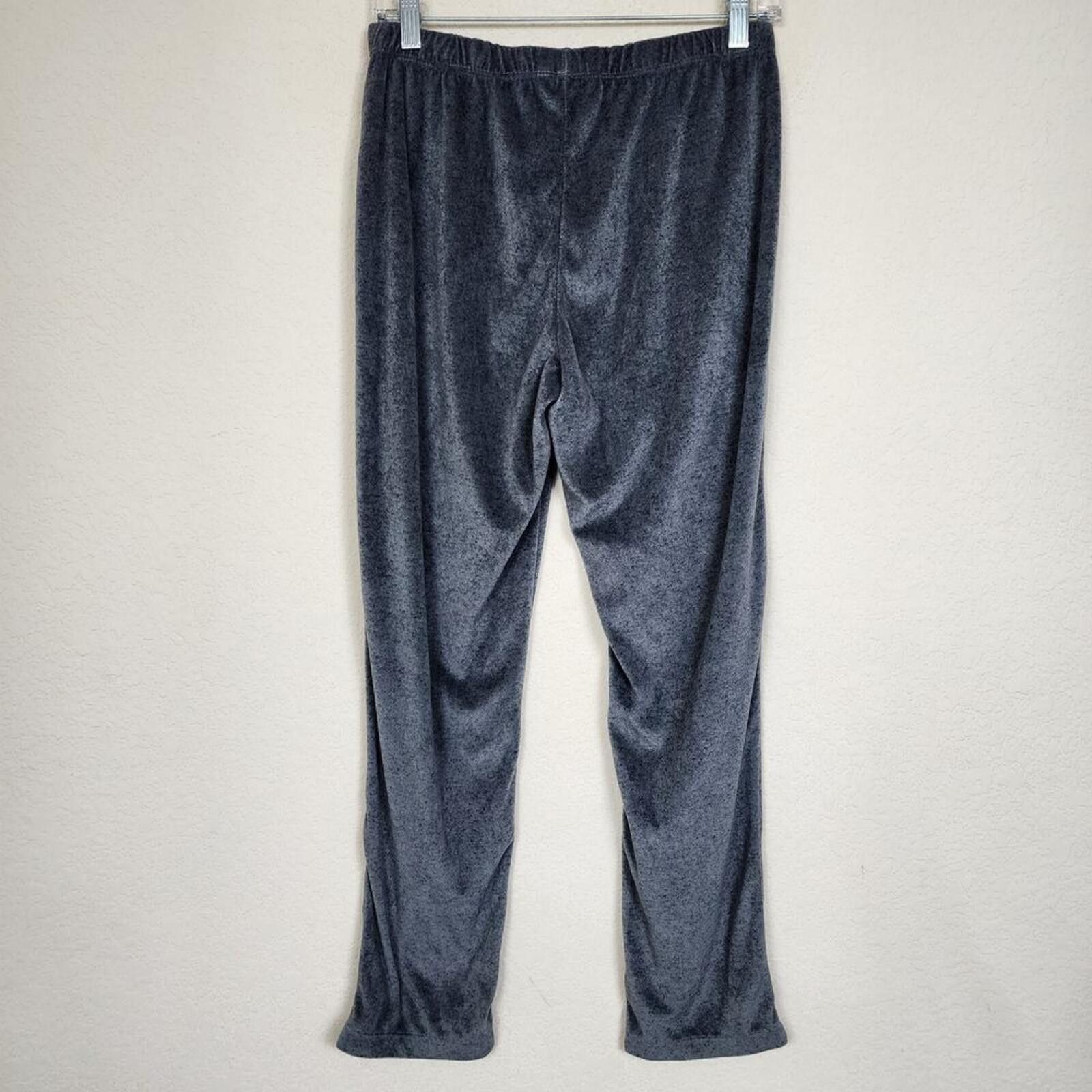 Other Dark Grey Gray Small Joysun Velour Velvet Pajama Pants Size 28" / US 6 / IT 42 - 2 Thumbnail