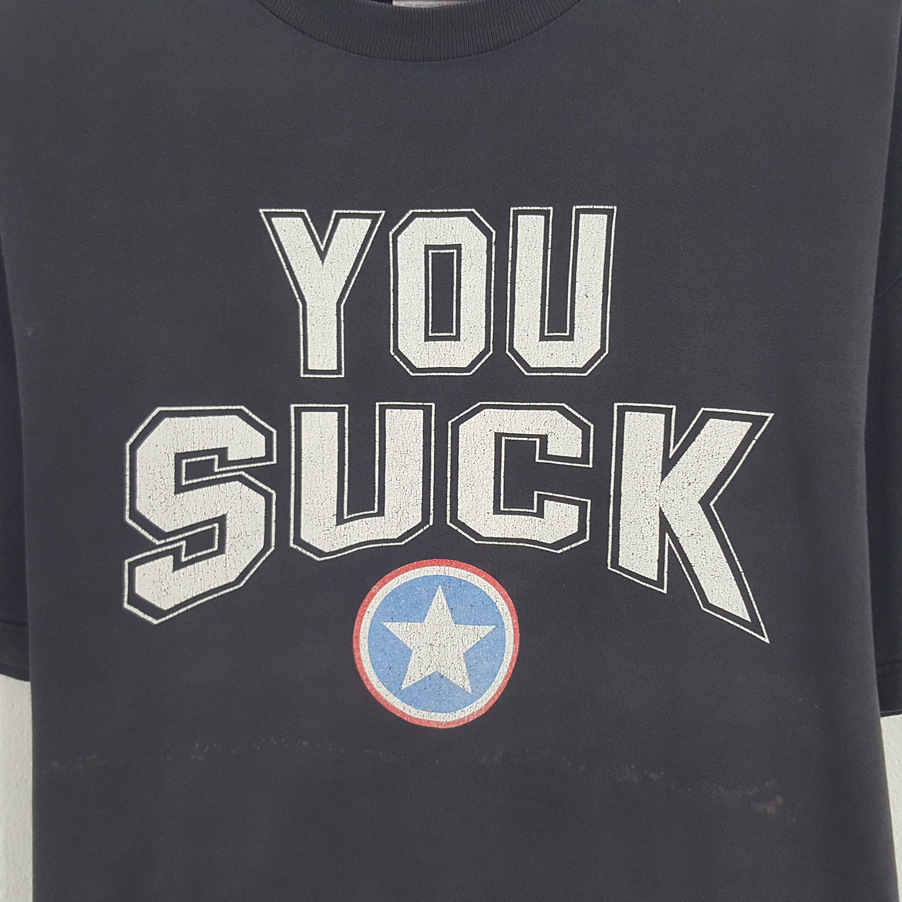 Alstyle × Vintage × WWE Vintage WWE You Suck T-Shirt Size US XL / EU 56 / 4 - 2 Thumbnail