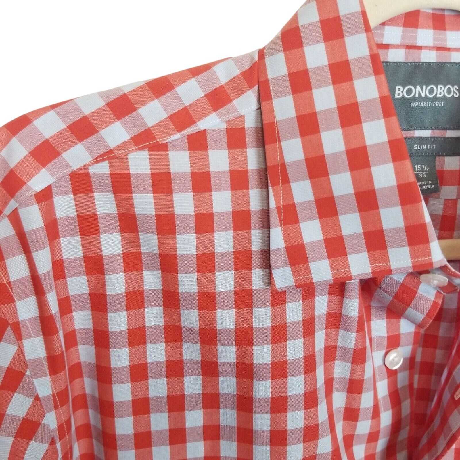 Bonobos Bonobos Mens Dress Shirt Preppy Checker Classic Sz 33/15.5 Size US S / EU 44-46 / 1 - 3 Thumbnail
