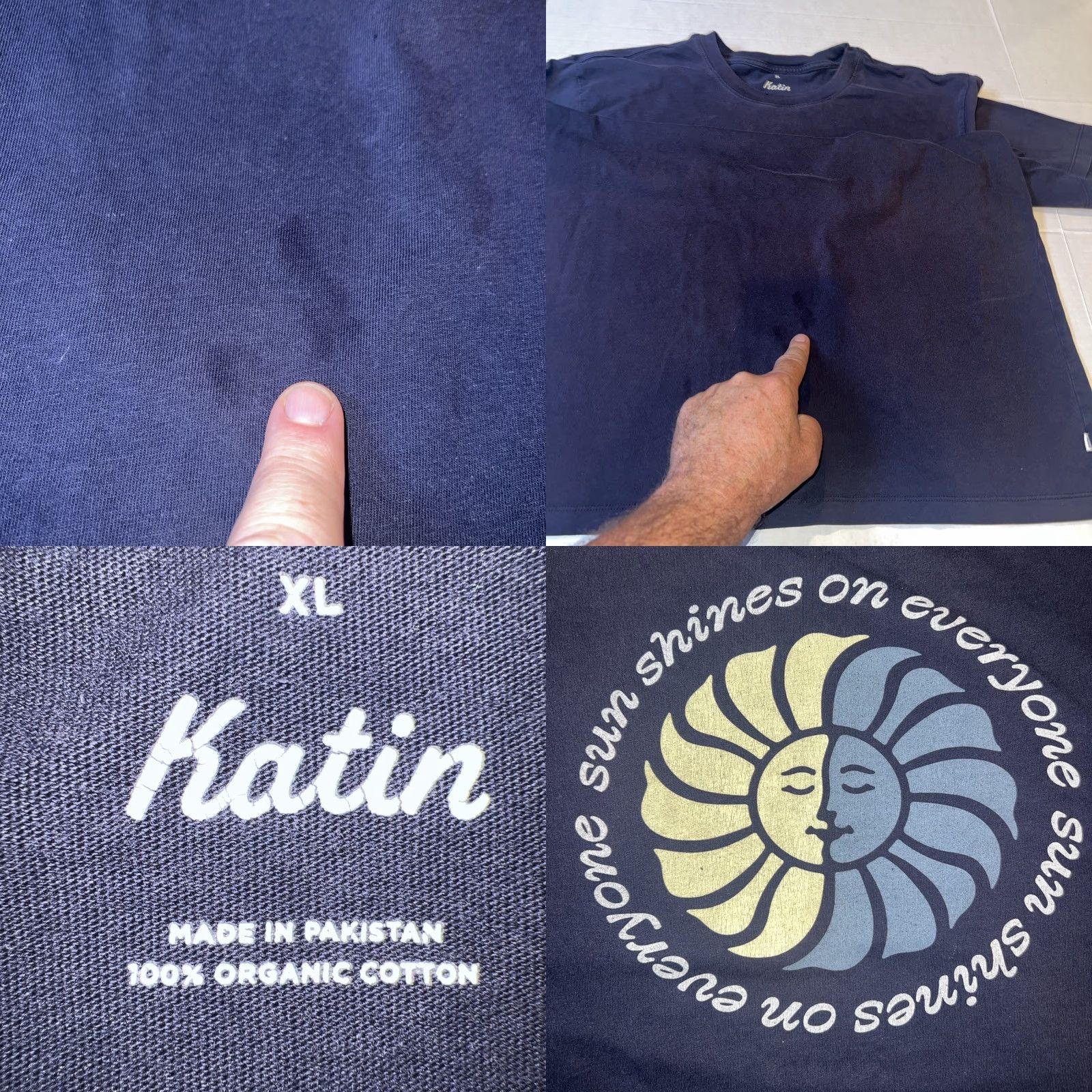 Katin VINTAGE Kanvas By Katin Surfer Sun Shines On Everyone Shirt XL Blue Sun Vintage Shirt (Men) Size US XL / EU 56 / 4 - 8 Thumbnail