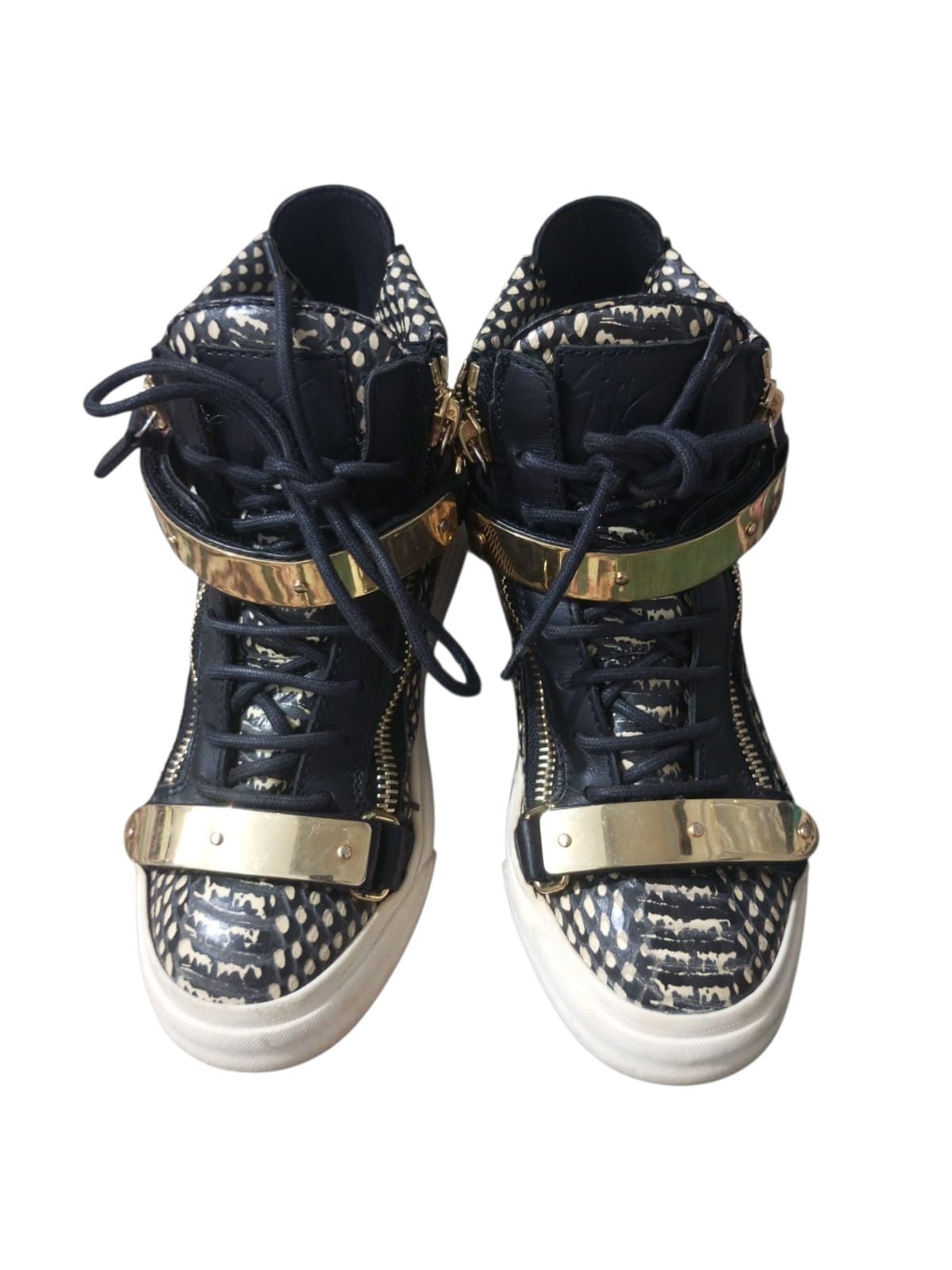 Giuseppe Zanotti Giuseppe zanotti snakes skin high top sneakers Size US 5 / IT 35 - 2 Thumbnail
