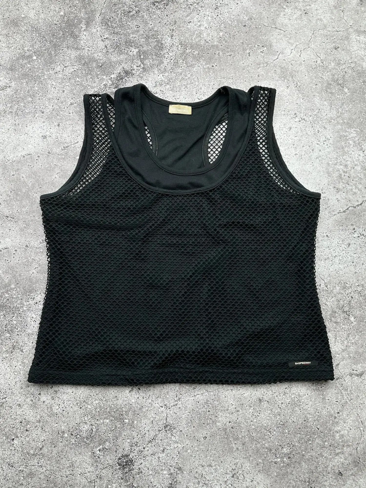 Vintage Vintage Mesh Tank Top C499(V267) Size L / US 10 / IT 46 - 1 Thumbnail