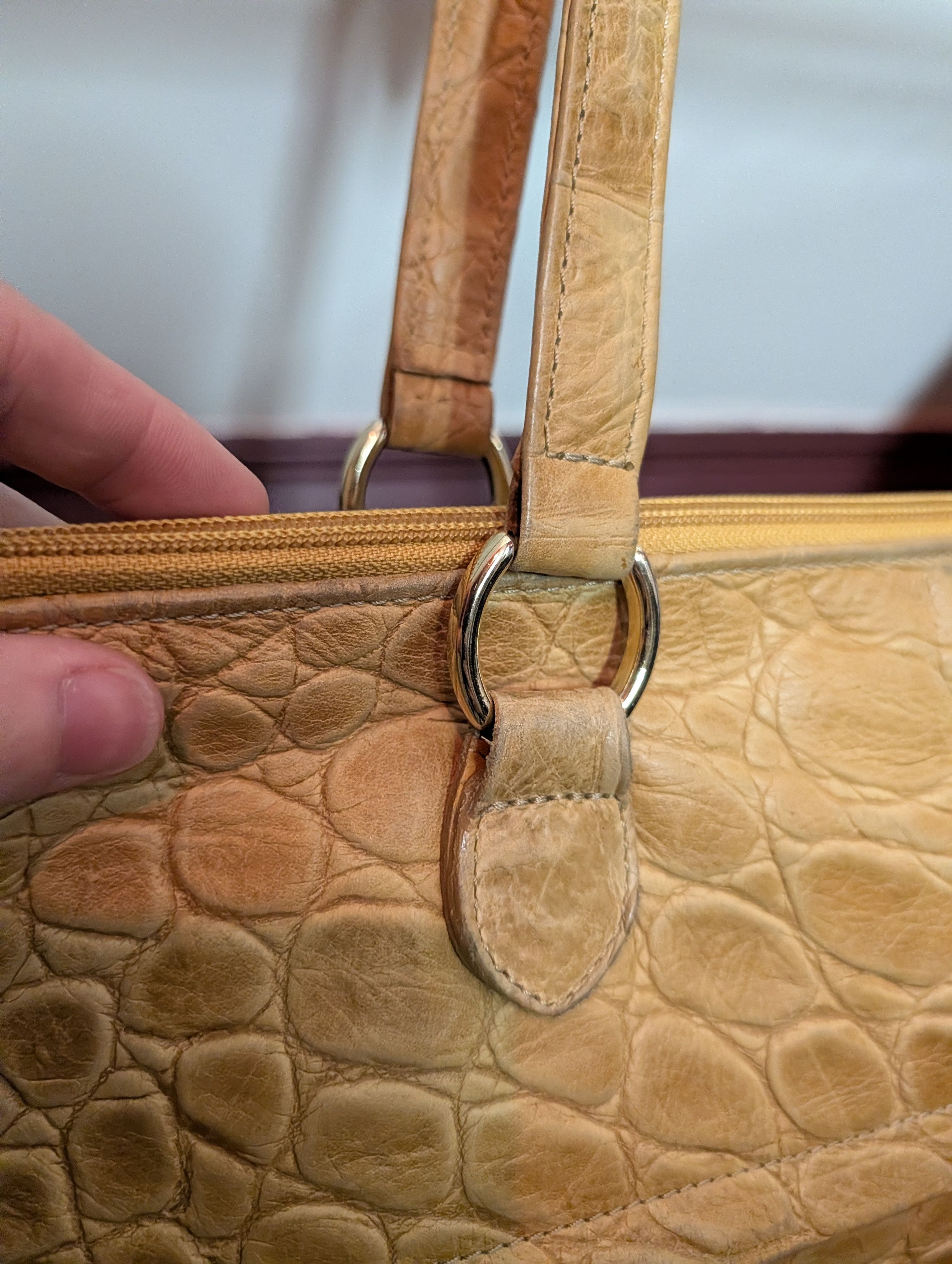 Italia Independent TANGAROA Real Crocodile XL Zip Double Handle bag Size ONE SIZE - 8 Thumbnail